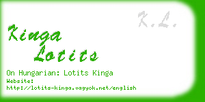 kinga lotits business card